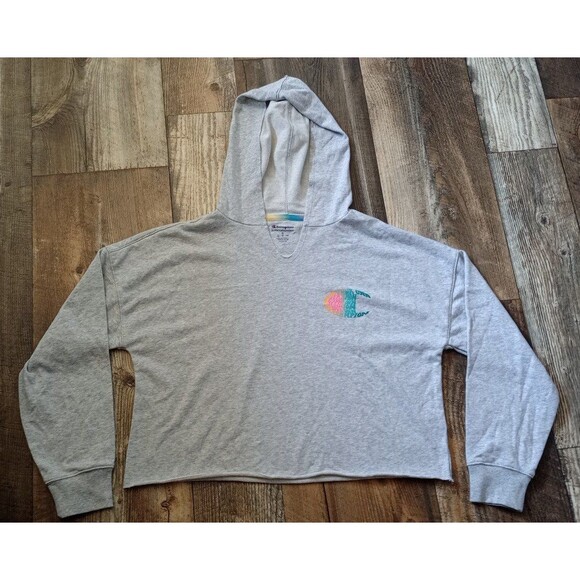 NWT Women's Champion Campus French Terry Hoodie, Oxford Gray, Medium - Picture 2 of 10